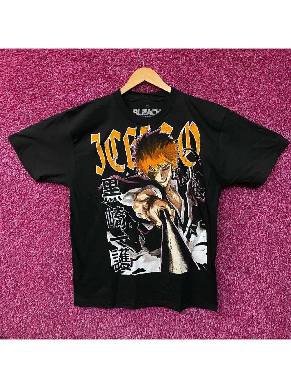 BLEACH Ichigo Kurosaki Portrait Anime T-Shirt Large